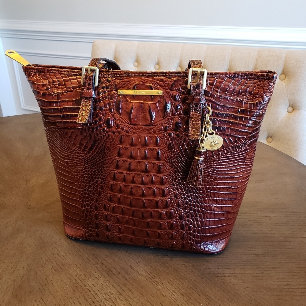 Brahmin Asher Melbourne Embossed Leather Tote